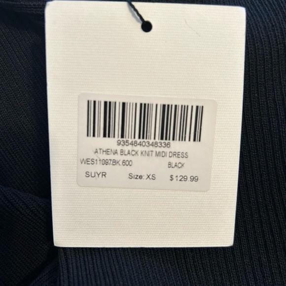 Athena black knit midi dress - Picture 6 of 7